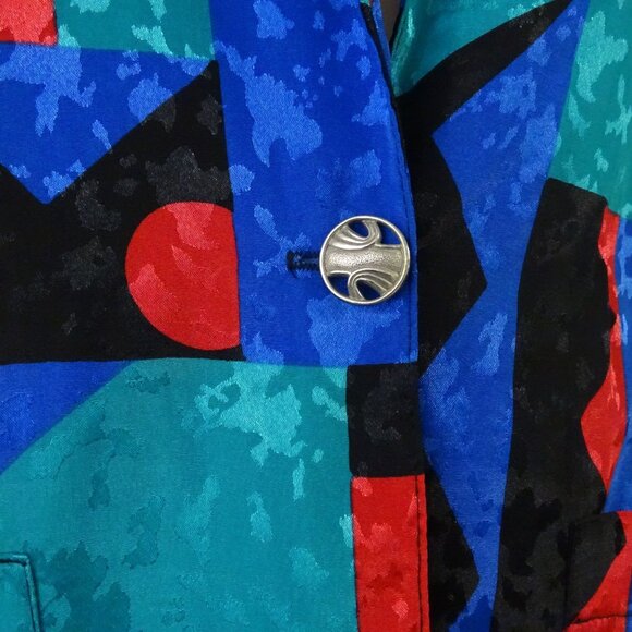 Vintage Toni Marie Sissies Sportswear Women Abstract Blazer Jacket Size 6 - Picture 2 of 14